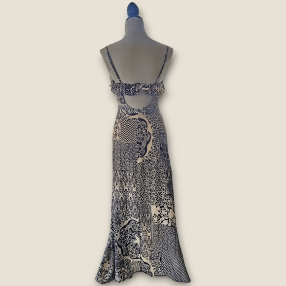 Black & Cream Pattern Maxi Dress - Picture 6 of 6